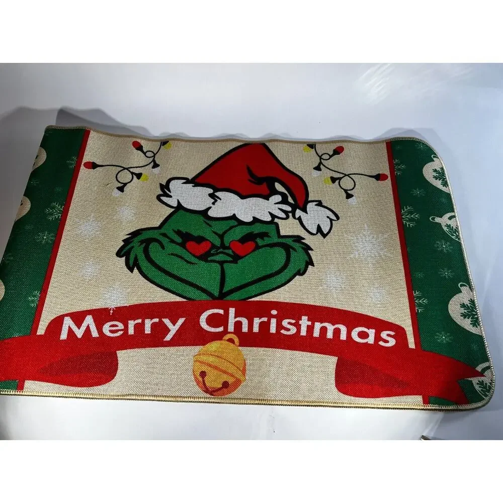 Grinch Christmas Doormat Outdoor Rubber Back 29x17 NEW Holiday Decor